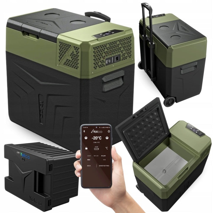 Yolco BCX50 Portable Compressor Fridge with Bluetooth and Battery