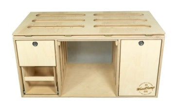 Wood Camp Trip Raw Camper Box Conversion for Van