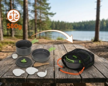 Ikonka 8-in-1 Folding Camping Mess Kit