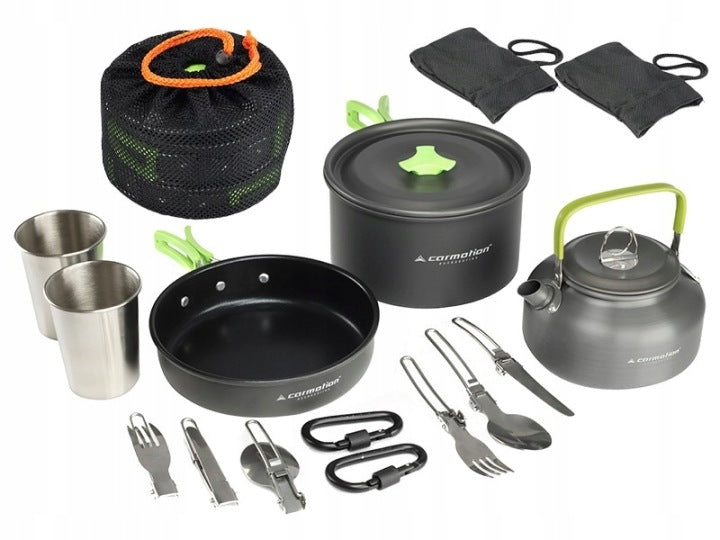 Carmotion 15-Piece Camping Tableware Set for Truck, Camper and Tent