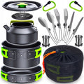 XXL Camping Cookware Set with Pots, Cutlery, Cups and Kettle