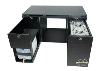 Wood Camp Trip Black Camper Box Conversion for Van