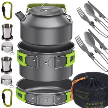 18-in-1 Folding Camping Cookware and Mess Kit