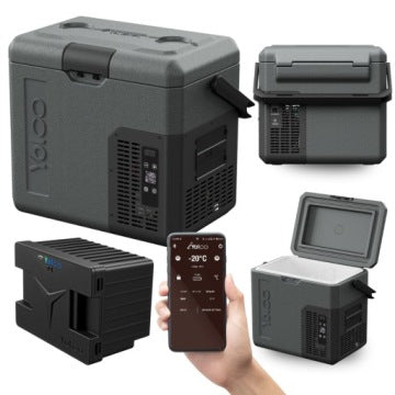 Yolco ET18 Portable Compressor Fridge for Van and Camper, 17 L with Battery