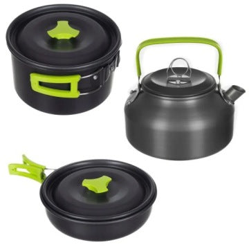 Folding Camping Cookware and Mess Kit for 2 People