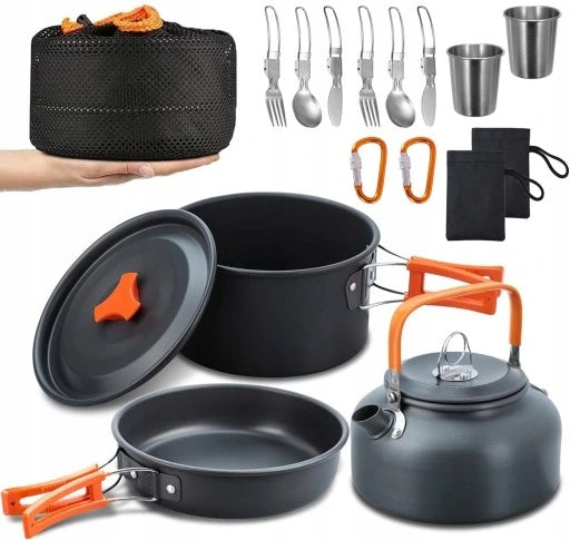 Large Gockowiak Nomad Camping Cookware Set with Cutlery and Cups